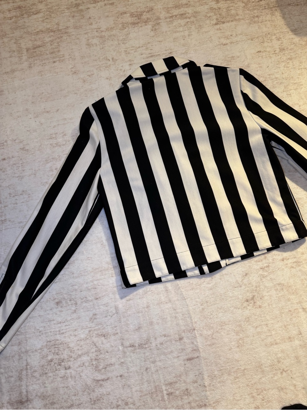 Forever 21 Black & White Striped Moto Jacket - Picture 12 of 12
